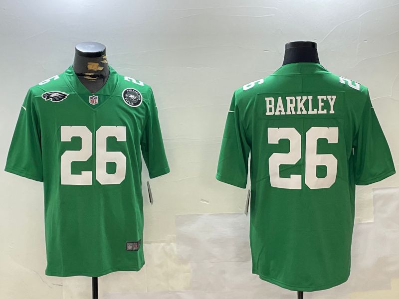 Men Philadelphia Eagles #26 Barkley Green Second generation 2024 Nike Limited NFL Jersey style 8->philadelphia eagles->NFL Jersey